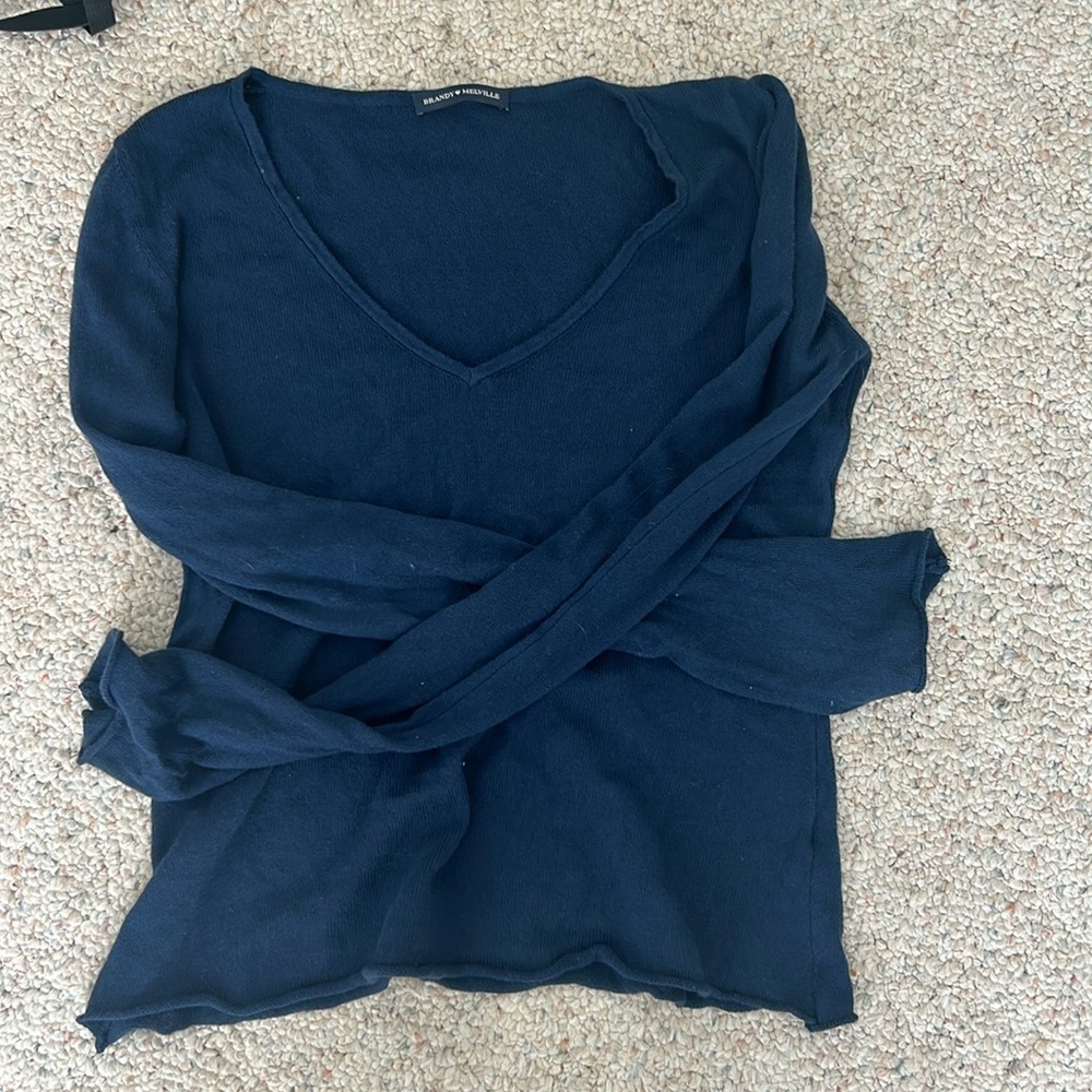 Brandy Melville long sleeve navy top